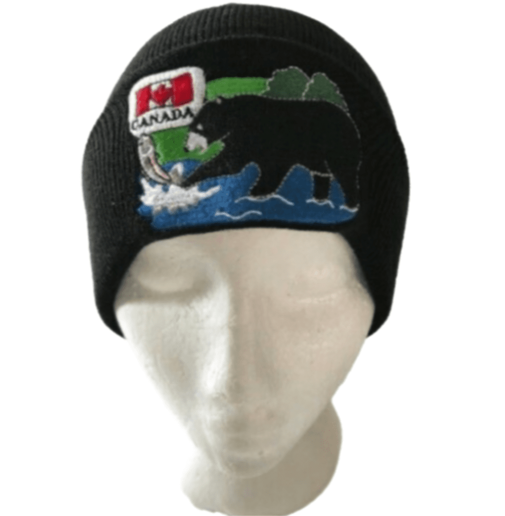 Canadá Bandera Canadiense Maple Leaf Bear Ski Hat Beanie Chapeau Tuque Toque