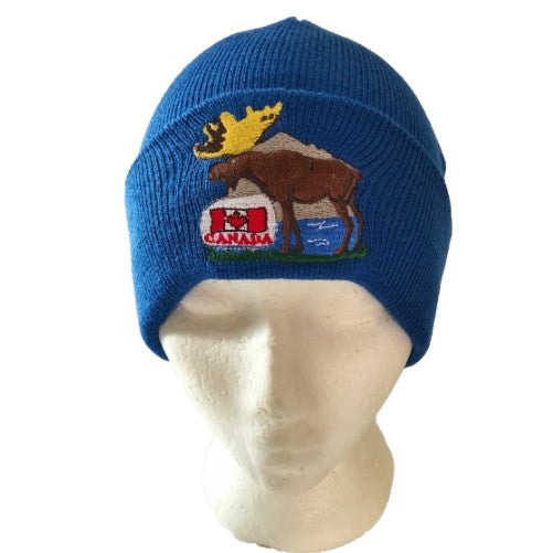 Canada Canadian Flag Maple Leaf Moose Ski Hat Beanie Hats Chapeau