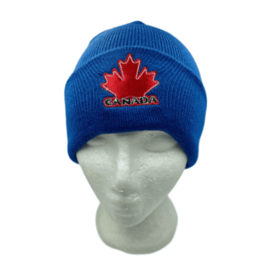 Canada Canadian Flag Red Maple Leaf Blue Unisex Ski Hat Beanie Hats Chapeau