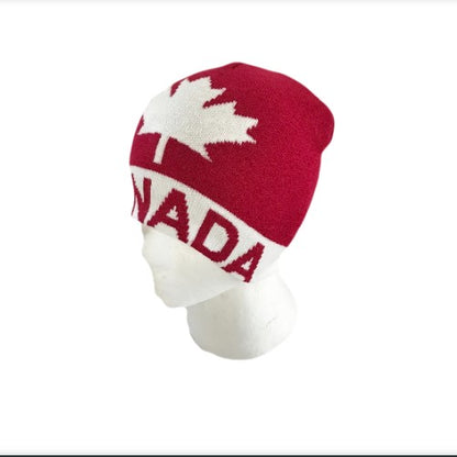 Canadá Bandera Canadiense Blanco Hoja de Arce Rojo Unisex Gorro de Esquí Gorros Tuque