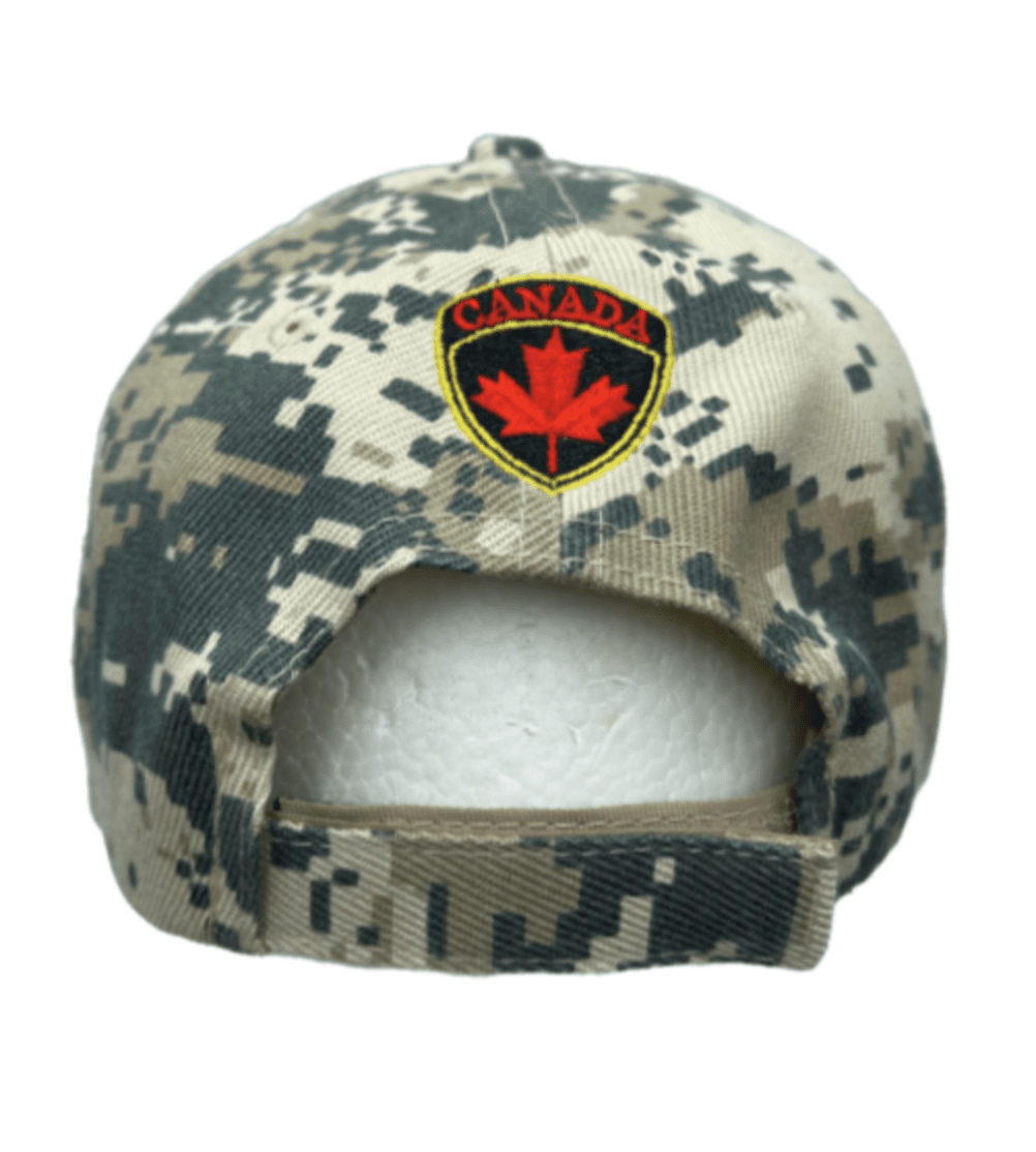 Gorra con estampado de camuflaje del bosque de la hoja de arce roja de la bandera del país de Canadá