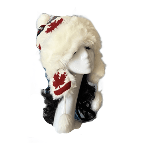 CANADA FAUX FUR FASHION WINTER SKI HATS MAPLELEAF EAR FLAPS UNISEX