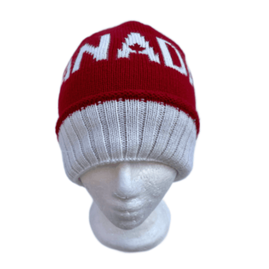 Canada Flag Canadian Maple Leaf White Red Cool Ski Hat Tuque Beanie