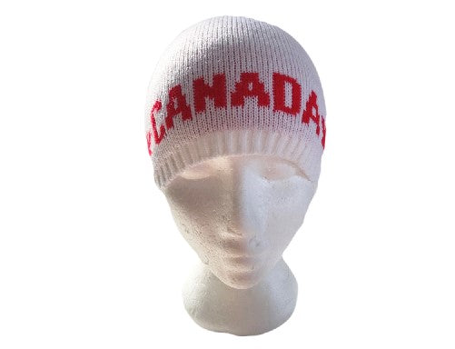 Drapeau du Canada Feuille d'érable canadienne Blanc Rouge Chapeau de ski Tuque Bonnet Chapeau