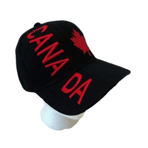 Gorra de béisbol con bandera de Canadá, hoja de arce roja