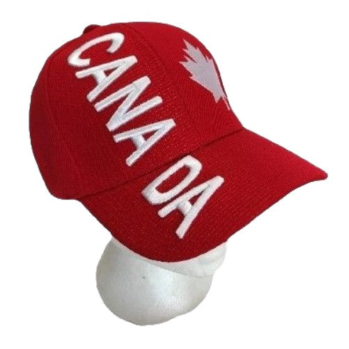 Canada Flag Soccer Baseball Hat Cap Red Mapleleaf