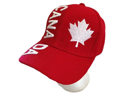 Canada Flag Soccer Baseball Hat Cap Red Mapleleaf