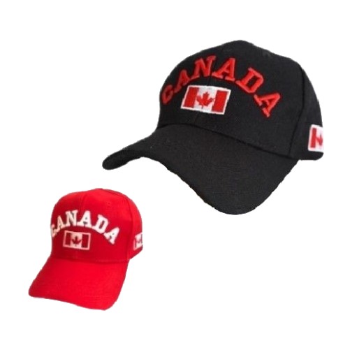 CANADA FLAG SOCCER BASEBALL HAT CAP RED MAPLELEAF HATS