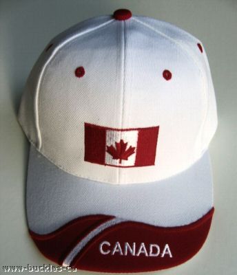 CANADA FLAG SPORTS WHITE TENNIS HAT CAP RED MAPLE LEAF