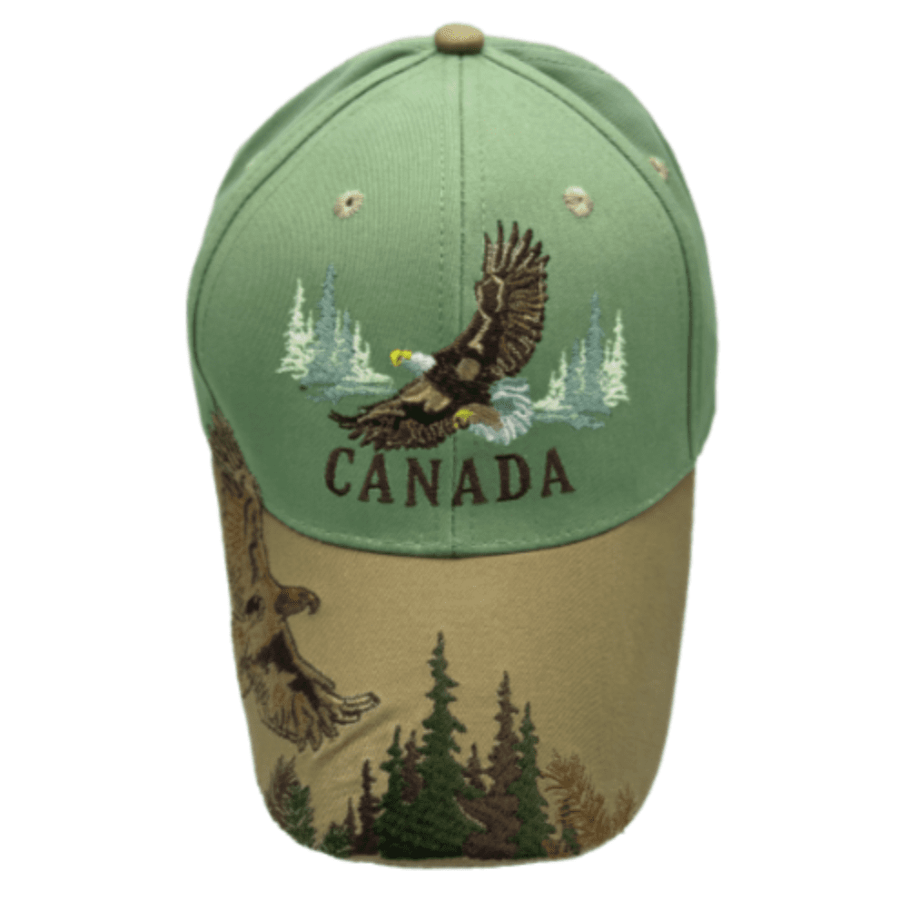 Gorra de béisbol bordada con águilas voladoras de Canadá