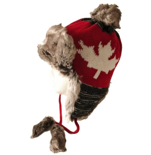 Canada Hat Faux Fur Fashion Canadian Winter Ski Aviator Ear Flaps Hats