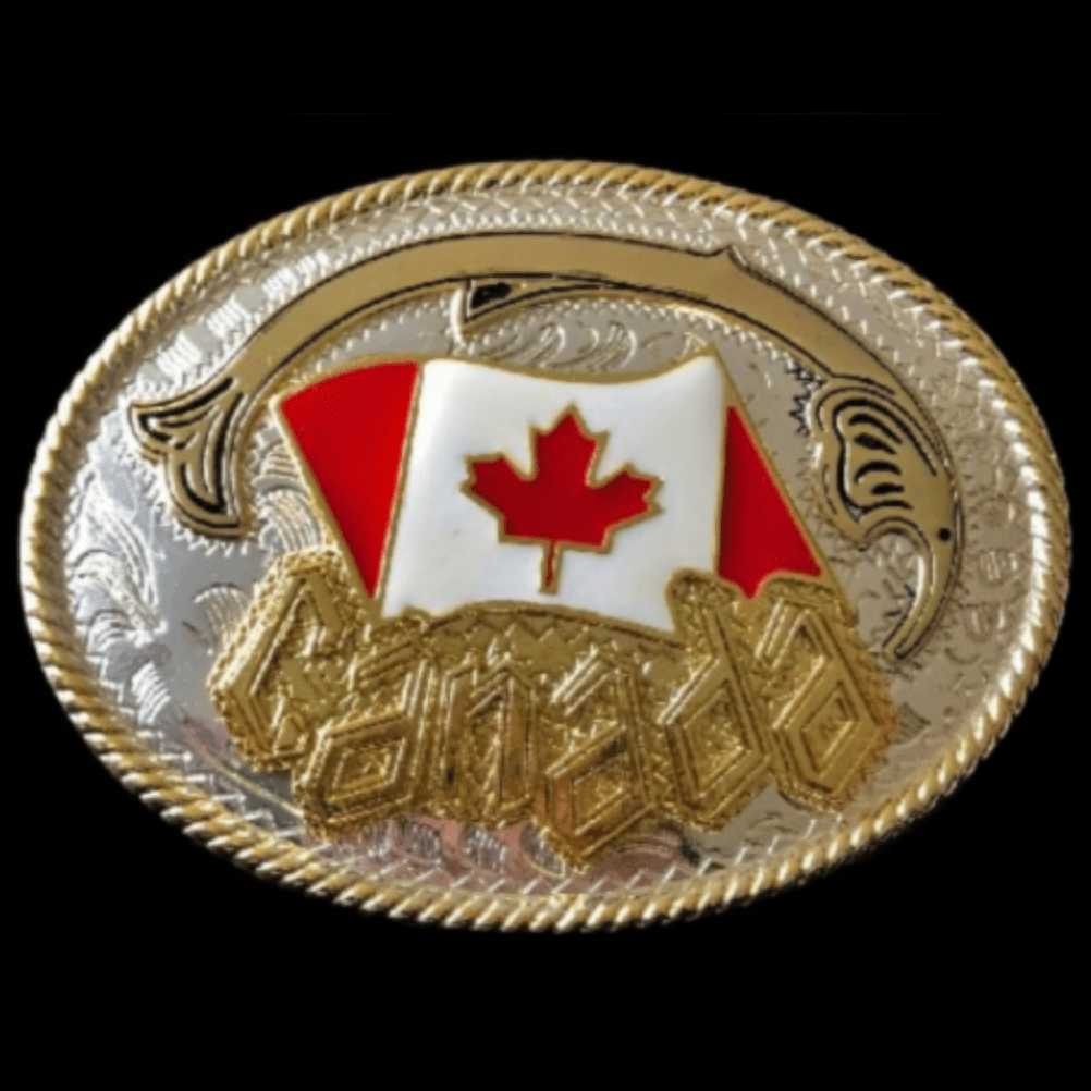 Canada Maple Leaf Canadian Flag Belt Buckle