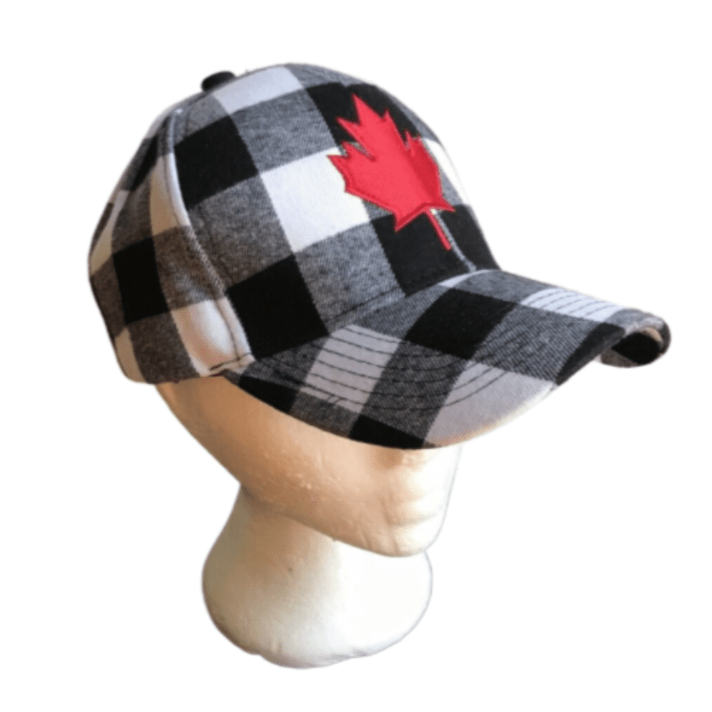 Canada Maple Leaf Plaid Baseball Cap Plaid Flannel Hat Caps Hats