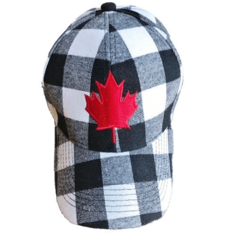 Canada Maple Leaf Plaid Baseball Cap Plaid Flannel Hat Caps Hats