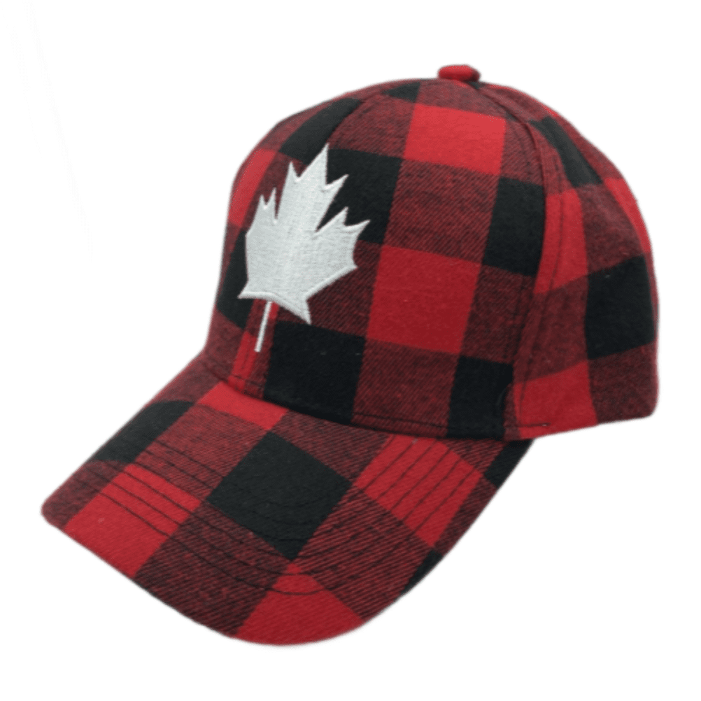 Gorra de béisbol a cuadros Mapleleaf de Canadá Gorras de franela a cuadros ¡Talla única para todos!