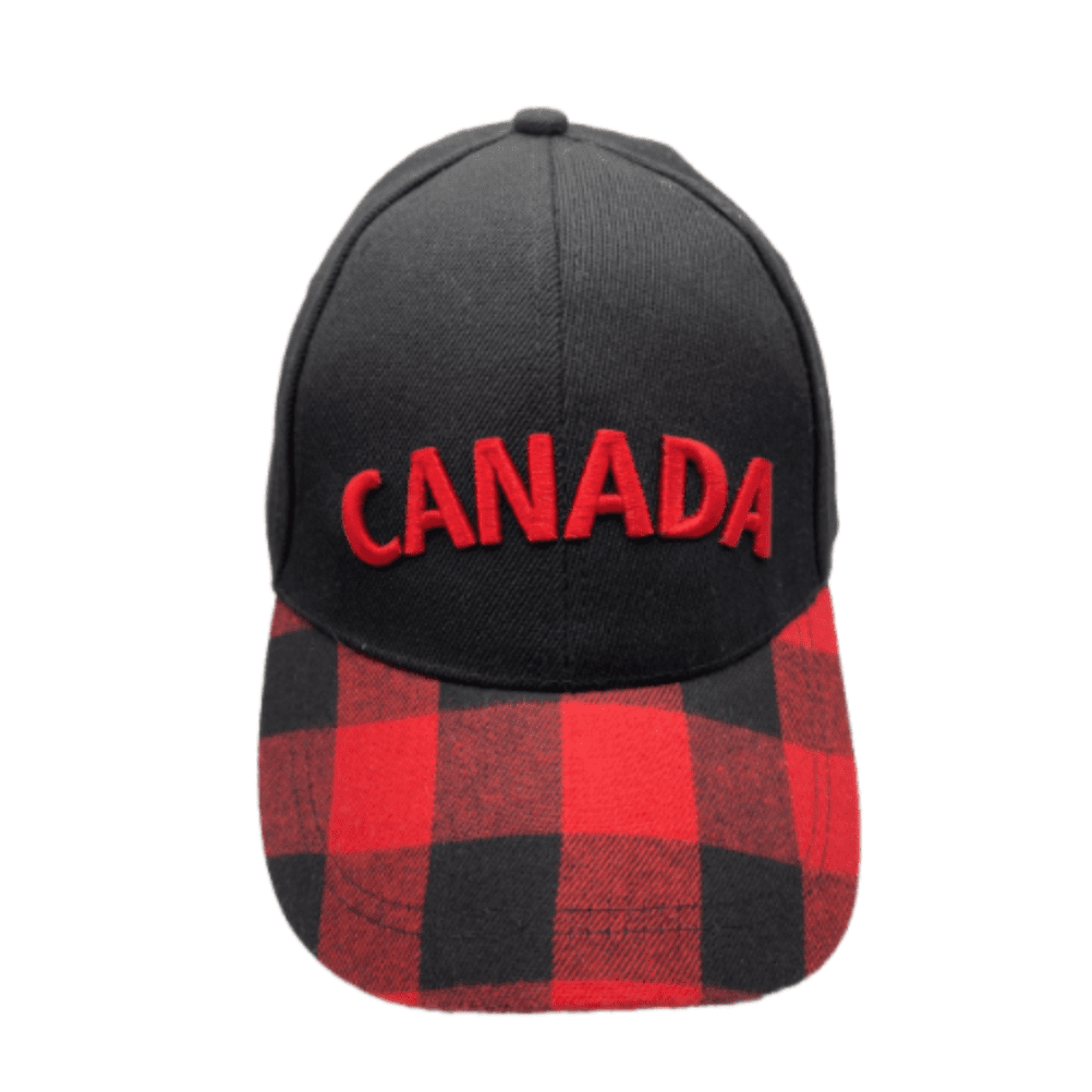 Gorra de béisbol a cuadros Mapleleaf de Canadá Gorras de franela a cuadros