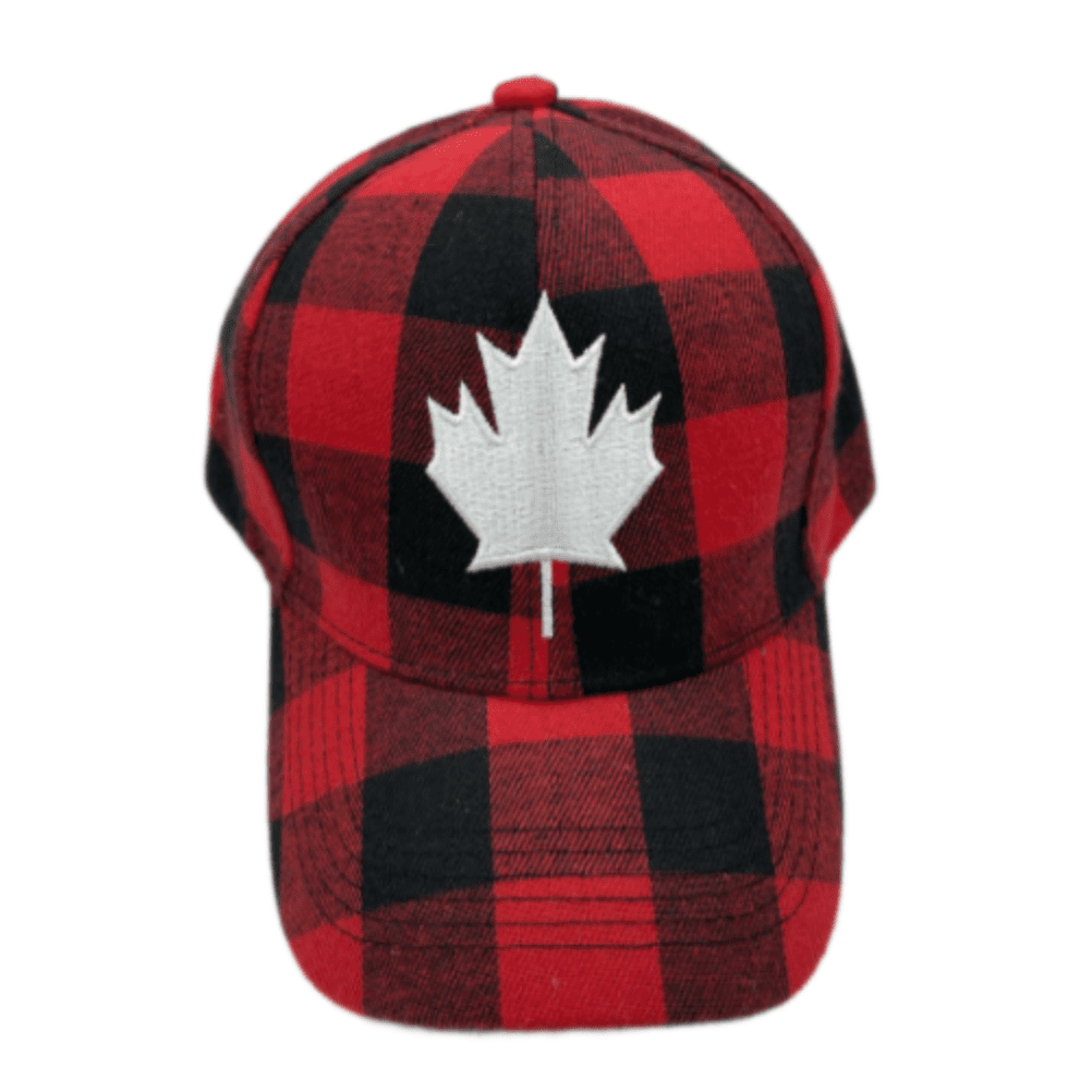 Gorra de béisbol a cuadros Mapleleaf de Canadá Gorras de franela a cuadros ¡Talla única para todos!