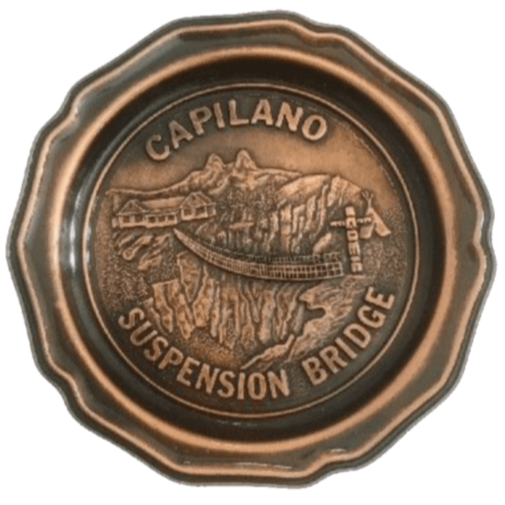 Capilano Bridge Metal Bar Coaster Ensemble de 6 Souvenir Vancouver BC Canada