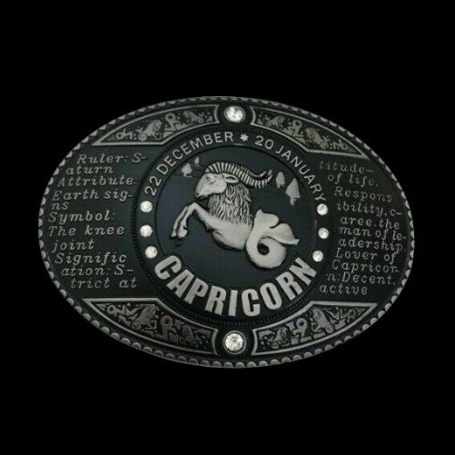 Capricorn Horoscope Zodiac Astrology Sign Belt Buckle