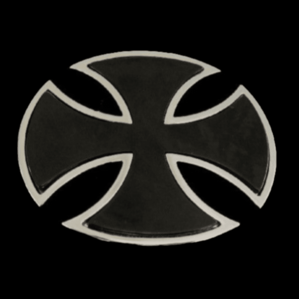 Templars Black Iron Cross Belt Buckle