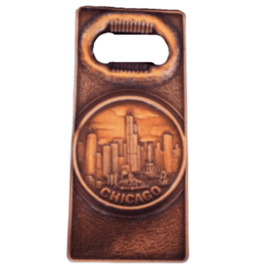 Chicago Illinois City Skyline Towers Souvenir Metal Beer Pop Bottle Opener