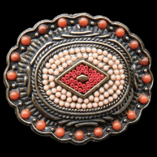 Flower Native Beads Bohemian Tribal Belt Buckle