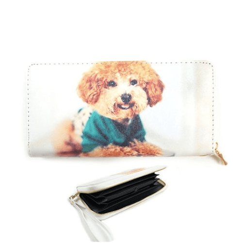 Poodle Fashion Cartera de mano con cremallera para mujer