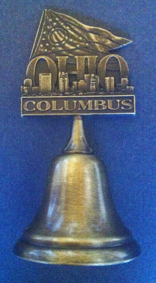 COLUMBUS OHIO STATE CITY USA AMERICA DECORATIVE SOUVENIR BELL DESKTOP CLOCHE