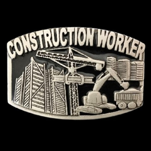 Construction Site Worker Crane Tool  Belt Buckle