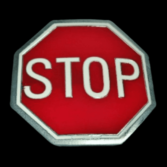 Stop Road Street Sign Novedad Hebilla de cinturón Nuevas hebillas