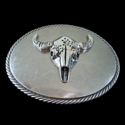 Texas Cow Steers Steer Cowboy Rancher Big Western Belt Buckle