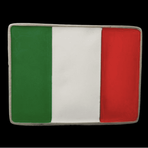 Hebilla de cinturón del equipo de fútbol de la bandera italiana de Italia