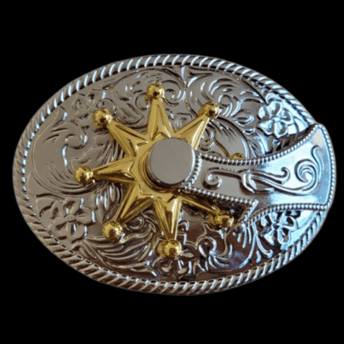 Cowboy Cowgirl Spur Western Belt Buckle