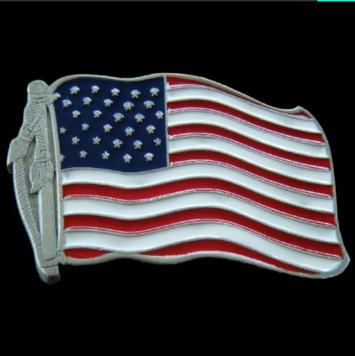 Old Glory Stars Stripes USA American Flag Belt Buckle