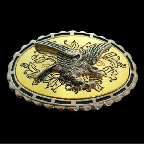 Eagle Golden Western Belt Buckle