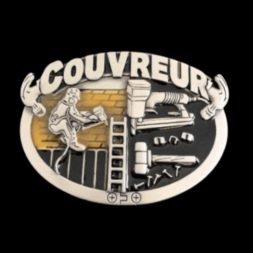 Couvreur French Roofer Construction Tool Belt Buckle