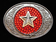 Boucle de ceinture Cowboy Cowgirl Rodeo Glitter Western Star