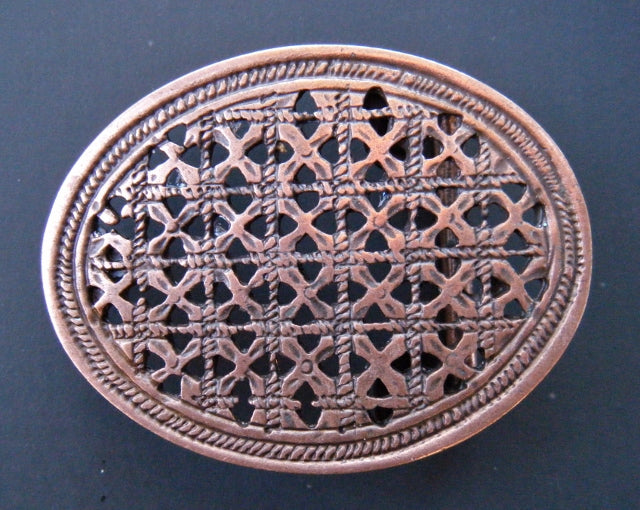 Hippie Era Flower Floral Eternity Knot Belt Buckle