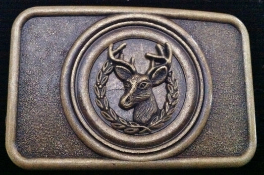 Deer Buck Head Wildlife Animal Hunting Antlers Belt Buckle Buckles