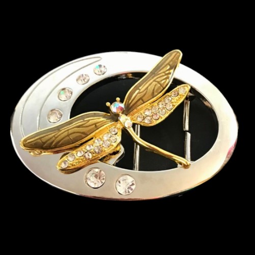 Dragonfly Rhinestones Insect Belt Buckle