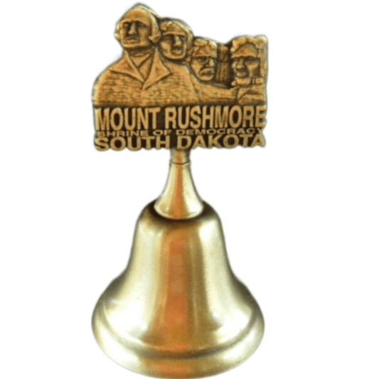 DOUBLE SIDED MOUNT RUSHMORE PRESIDENTS SOUTH DAKOTA SOUVENIR METAL BELL