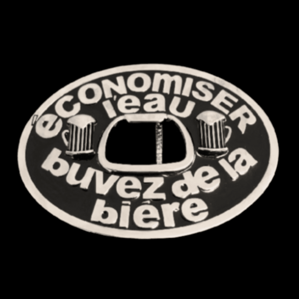 Belt Buckle French Economiser L'eau Buvez Bière Boucle Ceinture