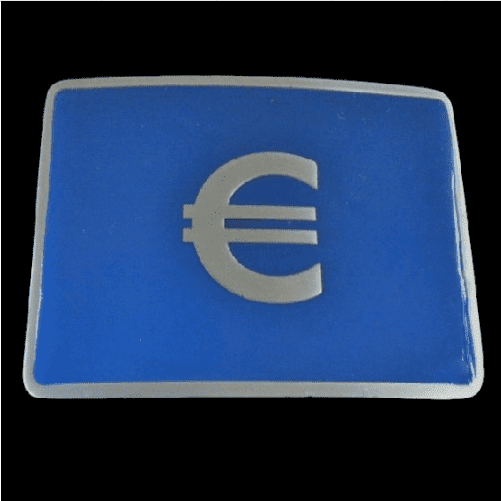 Europe Euro Currency Bank Money Sign Belt Buckle