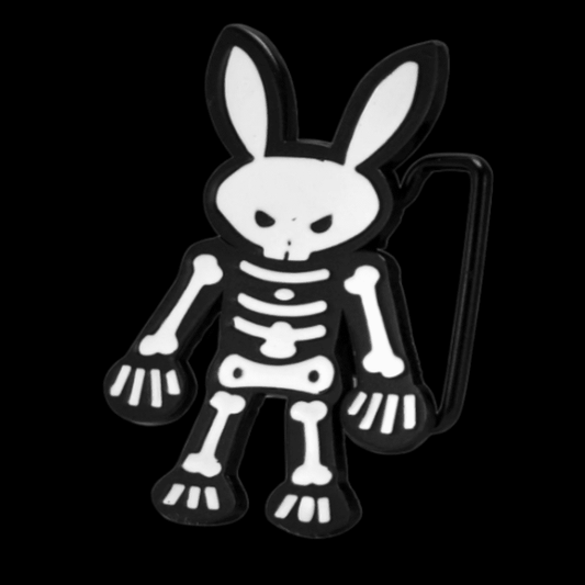 Extra-terrestrial E.T Skeleton Skull Rabbit Ears Belt Buckle