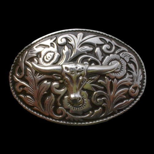 FAMOUS TEXAS LONGHORNS WESTERN STEER RODEO BELT BUCKLES