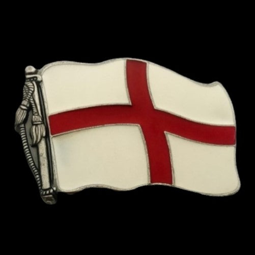 Flag of England St George's Cross Belt Buckle