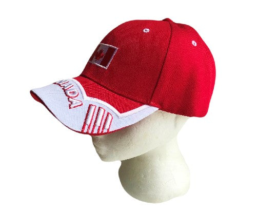 Flag Soccer  Baseball Hat Cap Red Maple Leaf