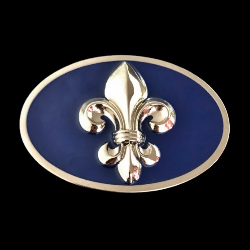 Quebec Flag Fleur Lis Lys Flower Patriots Flag Belt Buckle