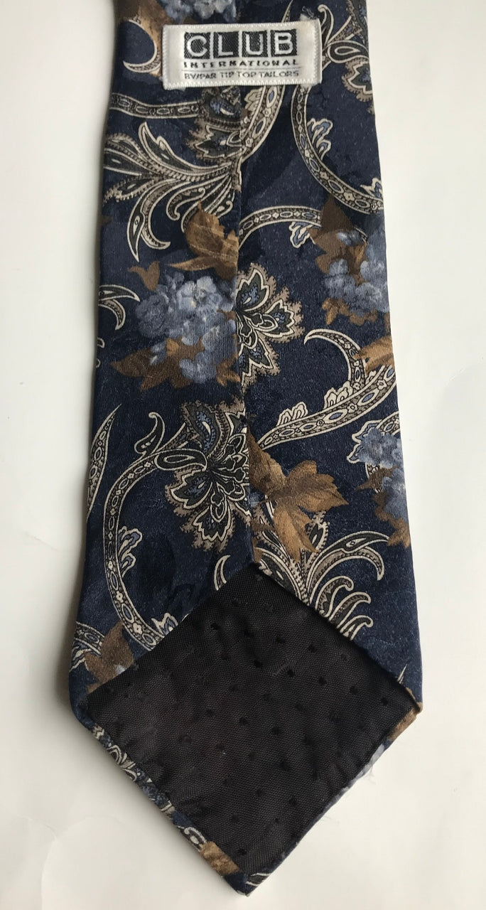 Corbata de cuello de hombre 100% seda elegante y elegante con diseño de estampado floral