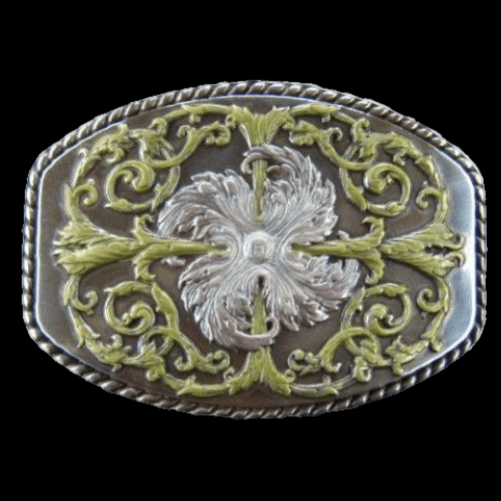 Hippie Era Bohemian Tribal Flower Belt Buckle